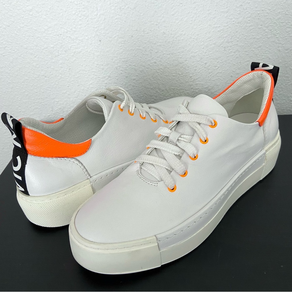 VIC MATIE Leather Lace Up Sneakers Italy